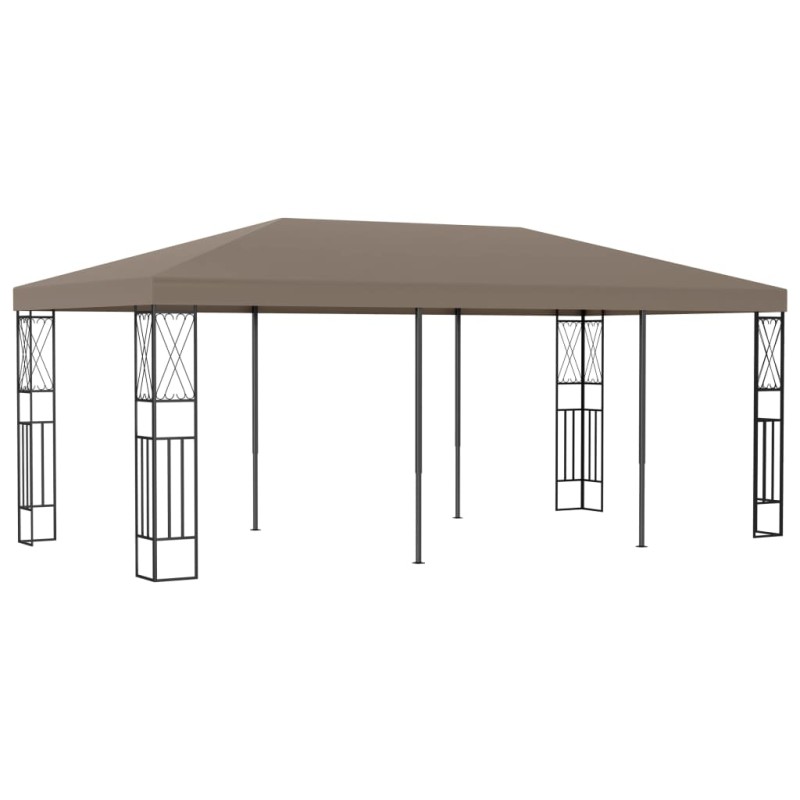 Gazebo 6x3 m tecido cinzento-acastanhado-Toldos e gazebos-Home Retail