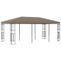 Gazebo 6x3 m tecido cinzento-acastanhado