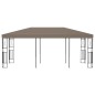 Gazebo 6x3 m tecido cinzento-acastanhado