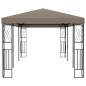 Gazebo 6x3 m tecido cinzento-acastanhado