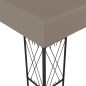 Gazebo 6x3 m tecido cinzento-acastanhado