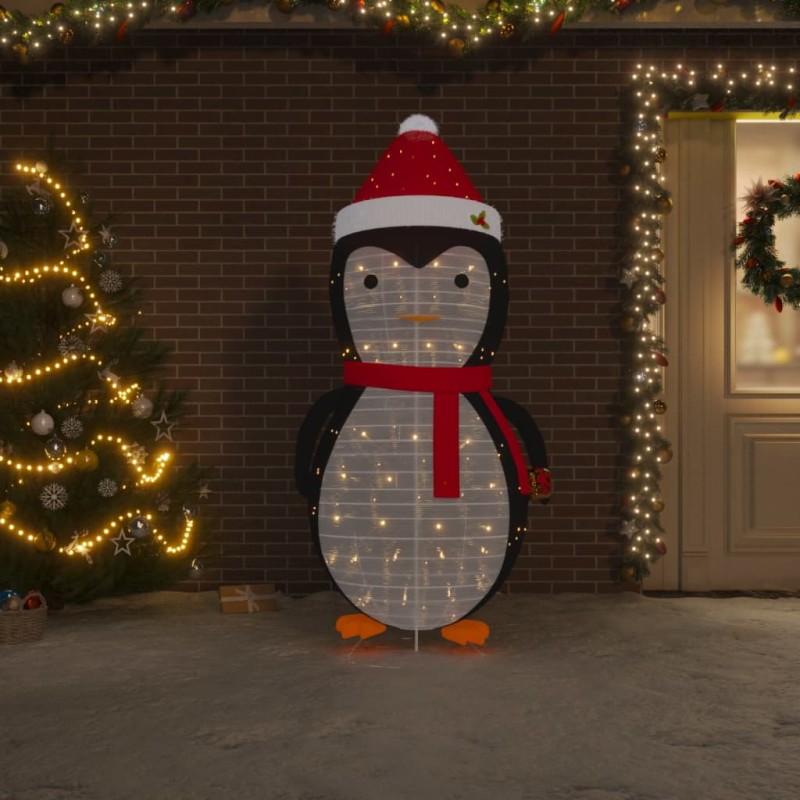 Pinguim de Natal decorativo com luzes LED tecido de luxo 180 cm-Luzes de Natal-Home Retail