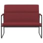 Banco 100x64x80 cm couro artificial vermelho tinto