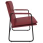 Banco 100x64x80 cm couro artificial vermelho tinto