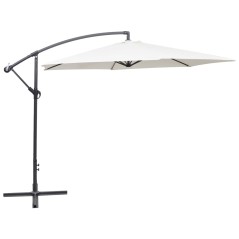 Guarda-sol cantilever 3 m branco areia