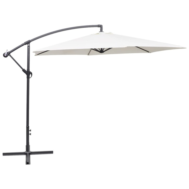 Guarda-sol cantilever 3 m branco areia-Guarda-sóis e telas de varanda-Home Retail