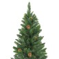 Árvore de Natal pré-iluminada com pinhas 210 cm verde