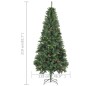 Árvore de Natal pré-iluminada com pinhas 210 cm verde