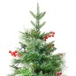 Árvore de Natal com pinhas pré-iluminada 195 cm PVC e PE verde