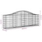 Cestos gabião arqueados 18pcs 200x30x60/80 cm ferro galvanizado