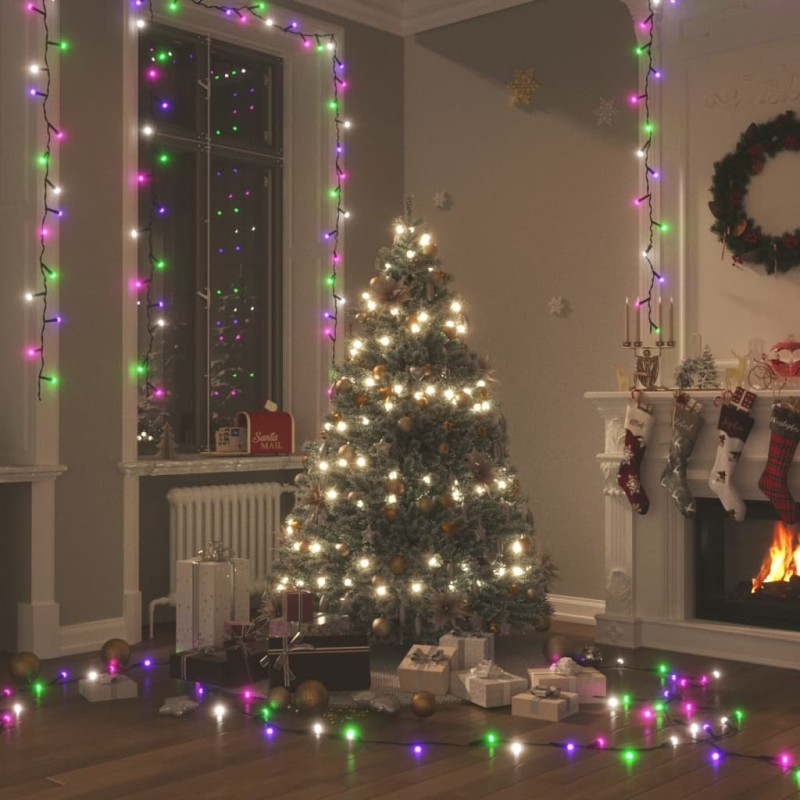 Cordão de luzes com 150 luzes LED 15 m PVC pastel multicolorido-Luzes de Natal-Home Retail