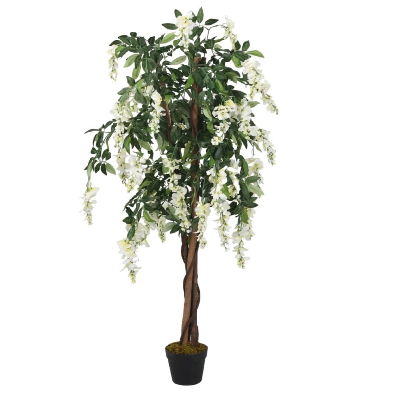 Glicínia artificial 1470 folhas 200 cm verde e branco-Flores sintéticas-Home Retail