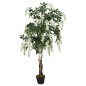 Glicínia artificial 1470 folhas 200 cm verde e branco