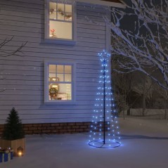 Árvore de Natal em cone 108 luzes LED 70x180 cm azul