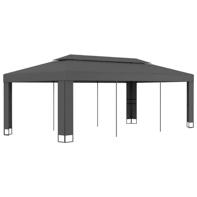 Gazebo com telhado duplo 3x6 m antracite-Toldos e gazebos-Home Retail