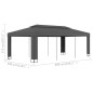 Gazebo com telhado duplo 3x6 m antracite