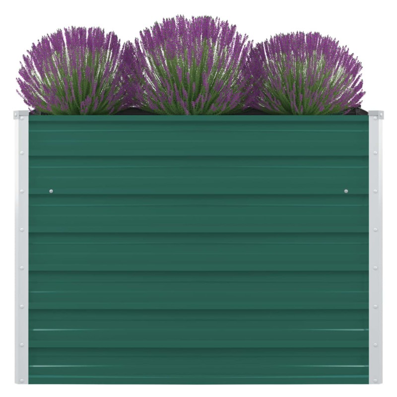 Canteiro jardim elevado 100x100x77cm aço galvanizado verde-Vasos e floreiras-Home Retail