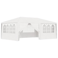 Tenda festas profissional + paredes laterais 4x6m 90g/m² branco