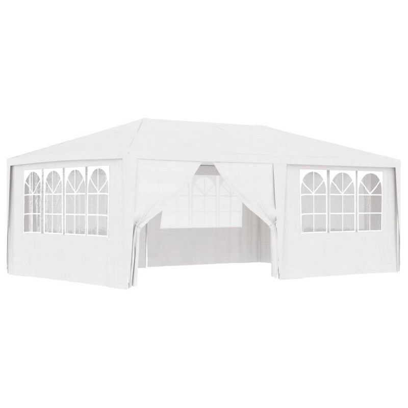 Tenda festas profissional + paredes laterais 4x6m 90g/m² branco-Toldos e gazebos-Home Retail