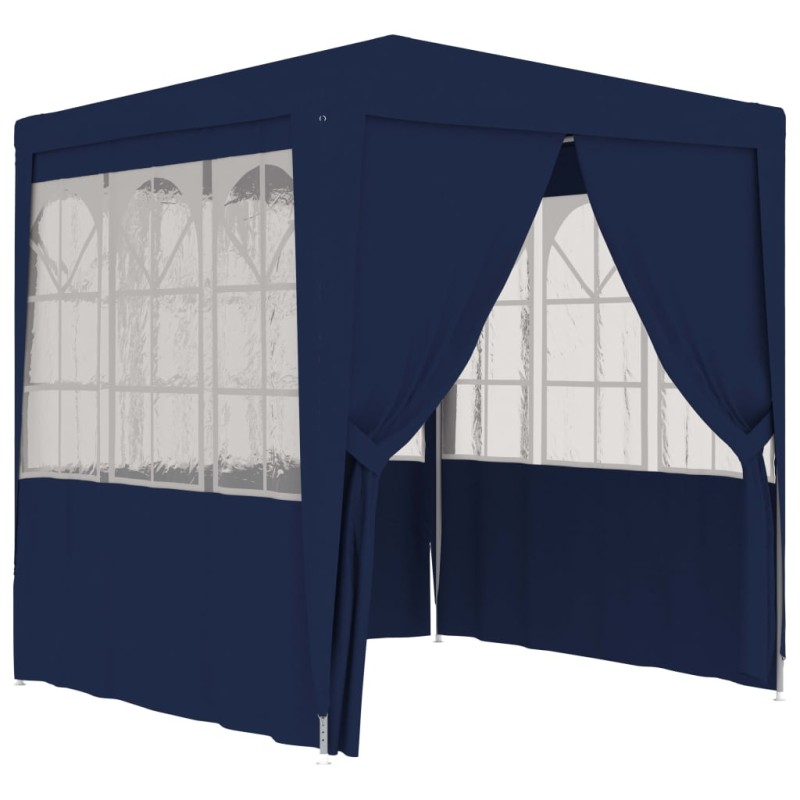 Tenda festas com paredes laterais 2,5x2,5m 90g/m² azul-Toldos e gazebos-Home Retail