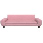 Cama para cães 100x54x33 cm veludo rosa