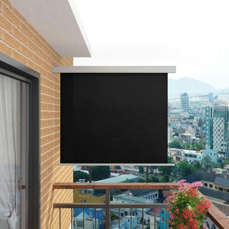 Toldo lateral para varanda multifuncional 150x200 cm preto-Guarda-sóis e telas de varanda-Home Retail