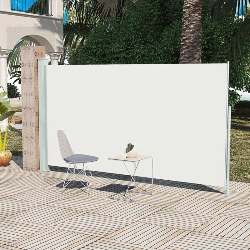 Toldo lateral para pátio/terraço 160 x 300 cm cor creme-Guarda-sóis e telas de varanda-Home Retail