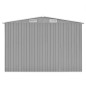 Abrigo de jardim 257x990x181 cm aço galvanizado cinzento