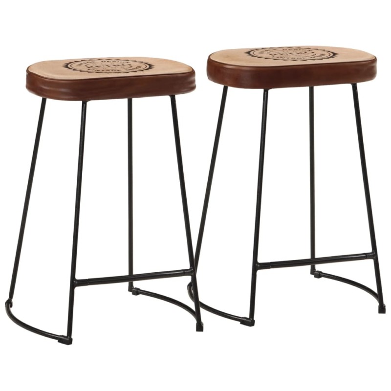 Bancos de bar 2 pcs 41x29x62 cm castanho-escuro-Bancos de bar-Home Retail