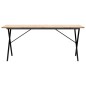 Mesa de jantar estrutura em X 180x90x75,5cm pinho/ferro fundido