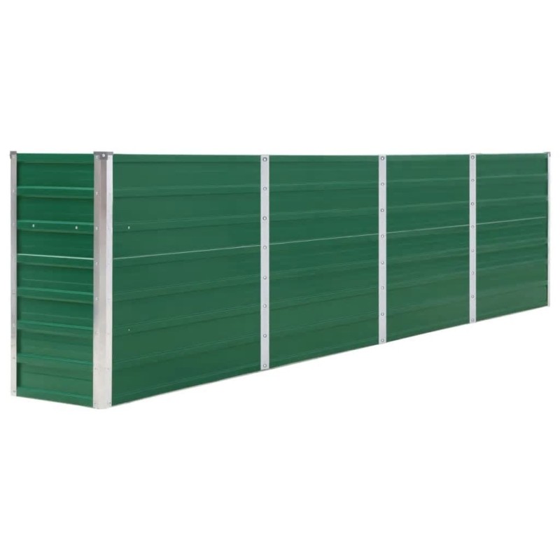 Canteiro jardim elevado 320x40x77 cm aço galvanizado verde-Vasos e floreiras-Home Retail