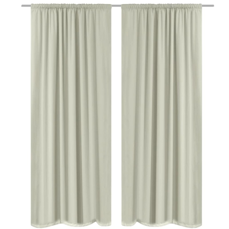 Cortinas blackout 2 pcs camada dupla 140 x 245 cm creme-Persianas e cortinas-Home Retail