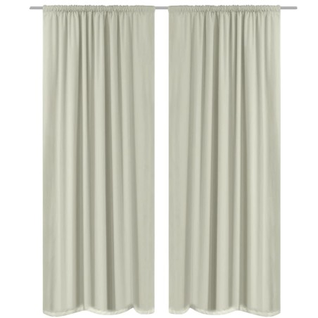 Cortinas blackout 2 pcs camada dupla 140 x 245 cm creme