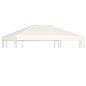 Cobertura de gazebo 310 g/m² 4x3 m branco nata