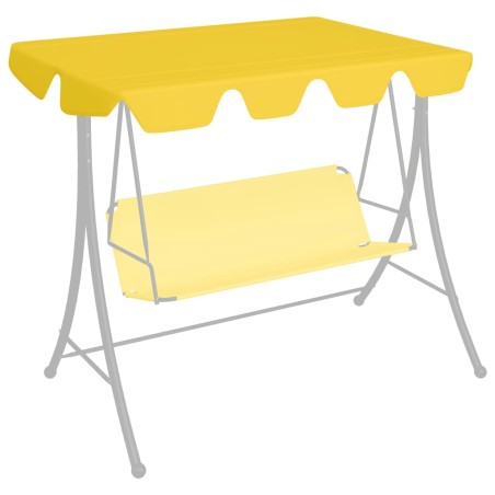 Toldo suplente p/ baloiço de jardim 150/130x105/70 cm amarelo