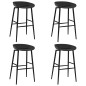 5 pcs conjunto de bar branco e preto