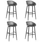 5 pcs conjunto de bar preto e cinzento