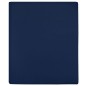 Lençóis ajustáveis 2 pcs 160x200 cm algodão jersey azul marinho