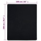 Lençol ajustável 160x200 cm algodão jersey preto