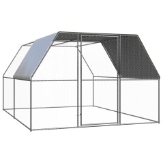 Galinheiro de exterior 3x4x2 m aço galvanizado