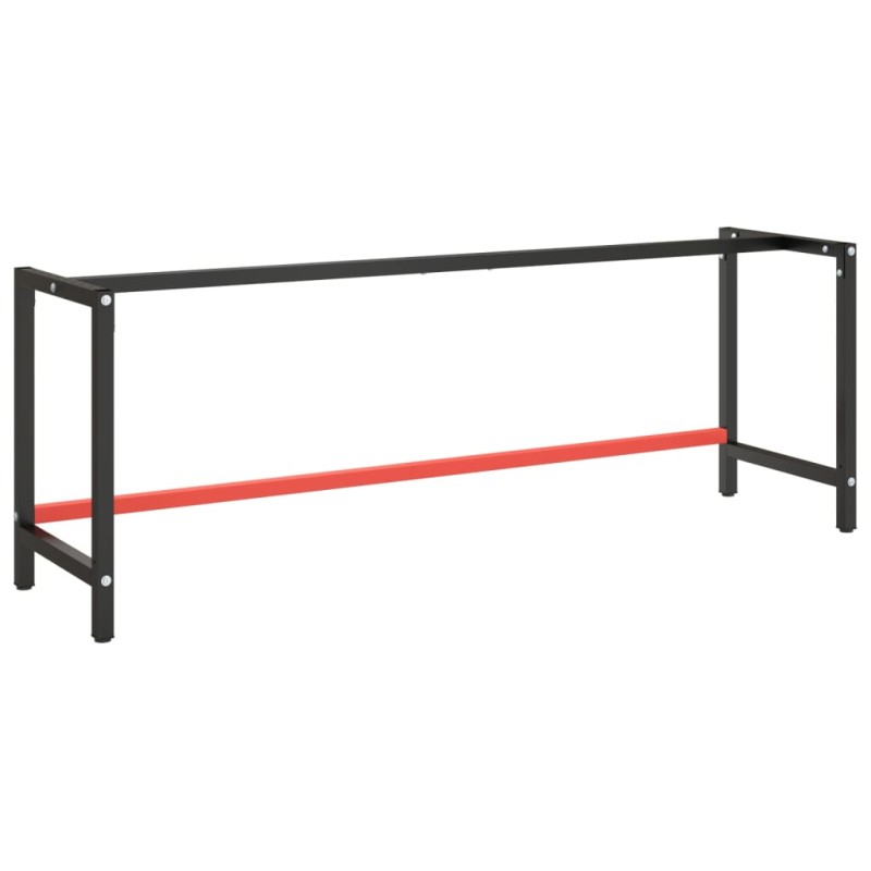 Estrutura p/ bancada 220x57x79 cm metal preto e vermelho mate-Pernas de mesa-Home Retail