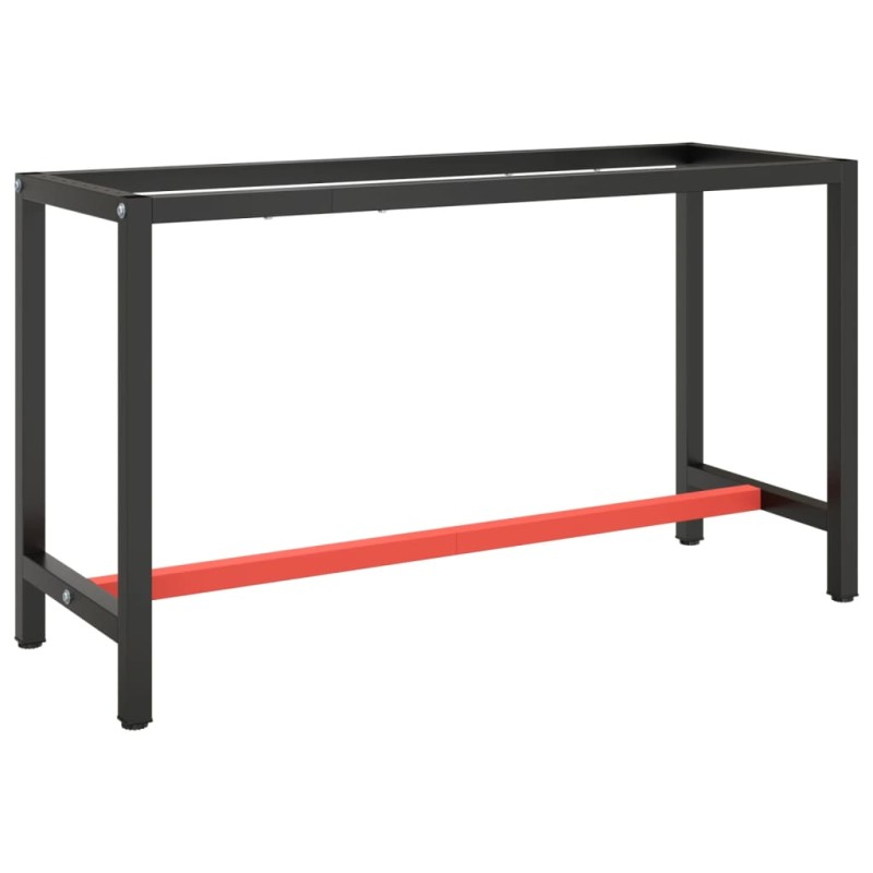 Estrutura p/ bancada 140x50x79 cm metal preto e vermelho mate-Pernas de mesa-Home Retail