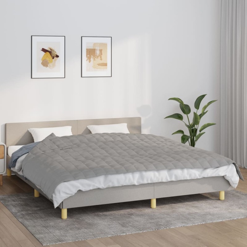 Manta pesada 11 kg 155x220 cm tecido cinza-Cobertores-Home Retail