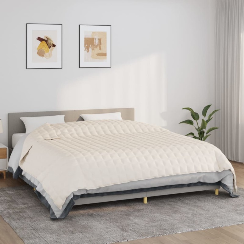 Manta pesada 11 kg 235x290 cm tecido creme-claro-Cobertores-Home Retail