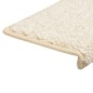 Tapete/carpete para degraus 15 pcs 65x21x4 cm branco