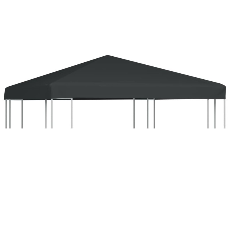 Cobertura de gazebo 310 g/m² 3x3 m cinzento-Topos para toldos e gazebos-Home Retail