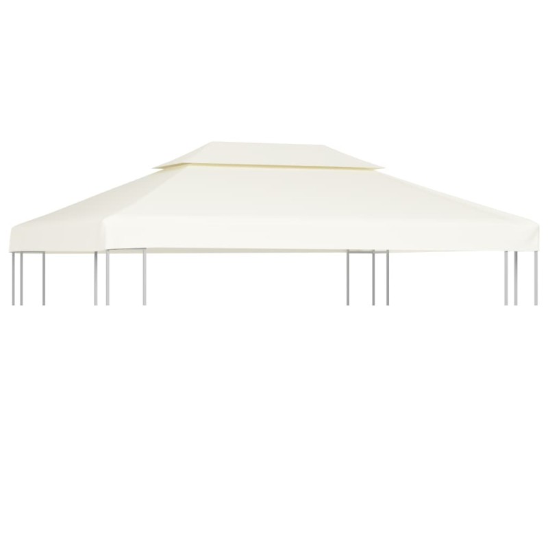 Cobertura de substituição p/ gazebo 310 g/m² branco nata 3x4 m-Topos para toldos e gazebos-Home Retail