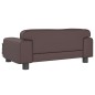 Cama para cães 70x45x30 cm couro artificial castanho