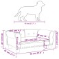 Cama para cães 70x45x30 cm couro artificial cor creme