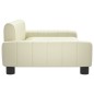 Cama para cães 90x53x30 cm couro artificial cor creme